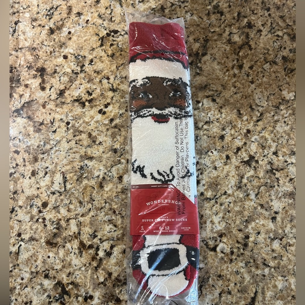New - Wondershop Red and White Santa Socks
